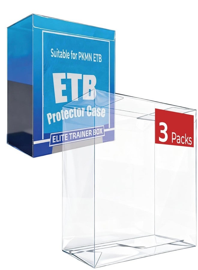 Heetobcos PET Plastic ETB Protector Case - 0.5mm Clear Elite Trainer Box Protector - ETB Case Compatible with Elite Trainer Boxes (Pack of 3) - Image 1