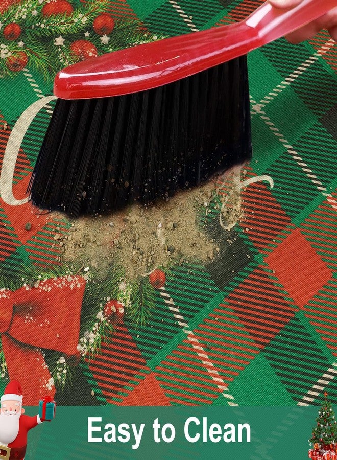 FRAMICS Christmas Door Mat Indoor Entrance, Buffalo Plaid Christmas Mats for Front Door Non Slip, Absorbent Christmas Outdoor Mat, Merry Christmas Welcome Doormat, Christmas Decorations, 30" x 18" - Image 5