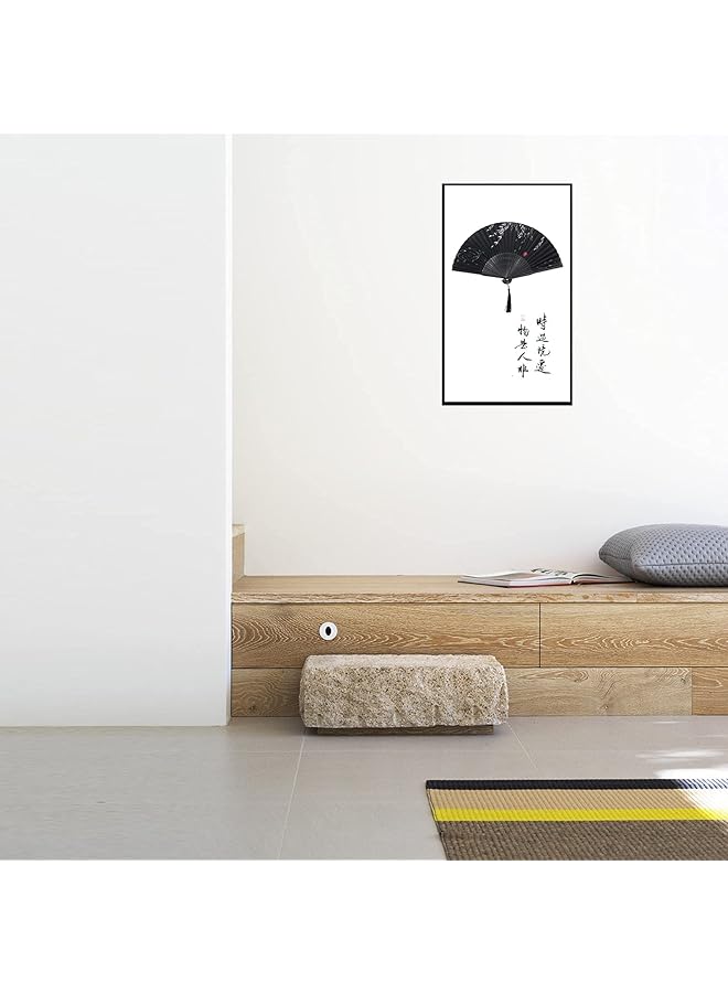 erorex Foldable Fan Handheld Fabric Bamboo Fan Vintage Style Hand Held Folding Fans For Party Wedding Dancing Decoration - Image 3