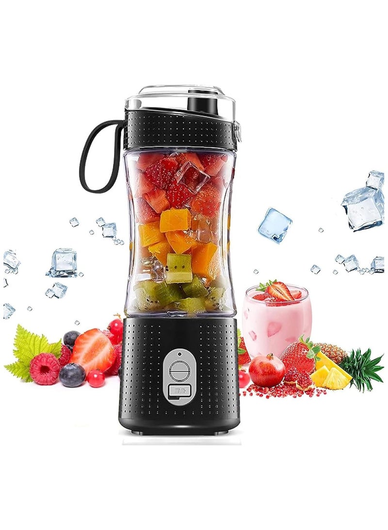 عام خَلَّاط سموذي محمول - مزود بكوب خلط صغير ذي 6 شفرات، يعمل بالشحن، مثالي للمكتب أو النادي الرياضي أو المطبخ - Image 1