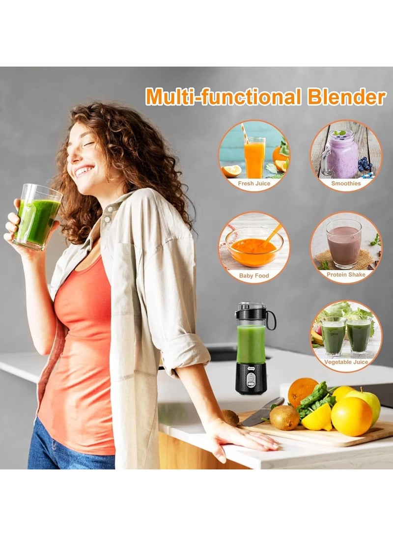 عام خَلَّاط سموذي محمول - مزود بكوب خلط صغير ذي 6 شفرات، يعمل بالشحن، مثالي للمكتب أو النادي الرياضي أو المطبخ - Image 5