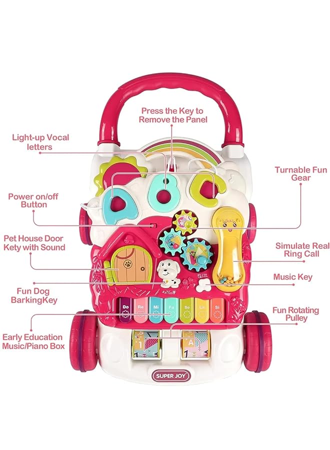 IToys Piano Rack & Walker With Plush Animal Toy For Babies Multi Colour - Image 2