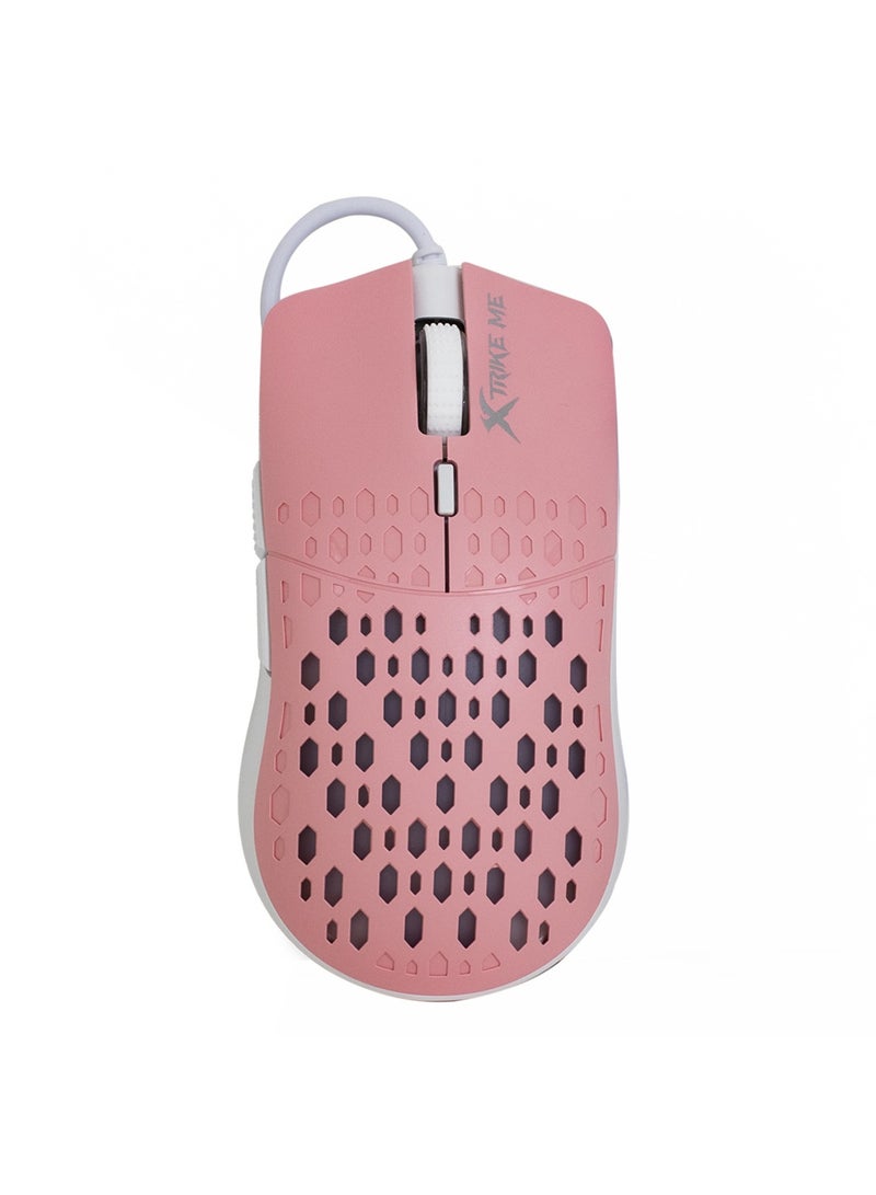 XTRIKE ME ماوس سلكي GM-209P مع إضاءة خلفية LED جسم وردي - Image 4