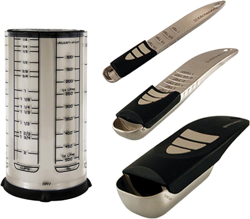 kitchen art Baker’s Pro Adjust-A-Measure Set, 4-Piece, Satin - Image 1