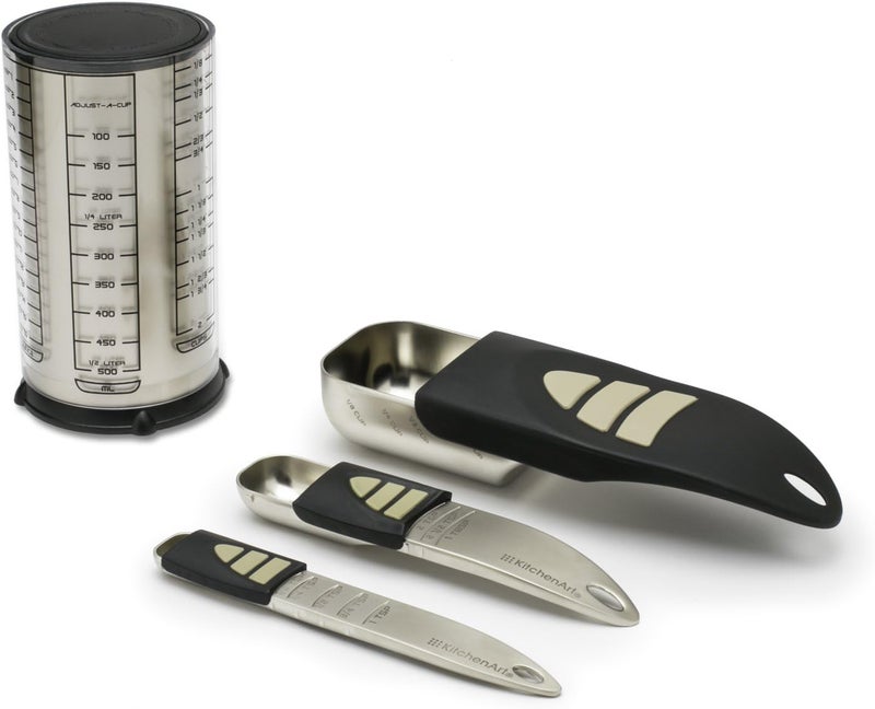 kitchen art Baker’s Pro Adjust-A-Measure Set, 4-Piece, Satin - Image 2