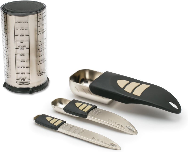 kitchen art Baker’s Pro Adjust-A-Measure Set, 4-Piece, Satin - Image 3
