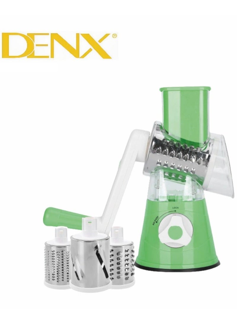 Denx Multi-Function Rotary Grater Vegetable Cutter, Vegetable Grater And Food Chopper For Kitchen, Dishwasher Safe Suitable For Chopping Vegetables Like Cucumber, Zucchini, Carrot, Potato, Etc. - Image 3