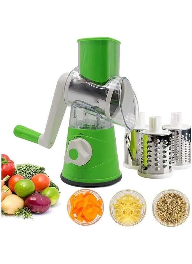 Denx Multi-Function Rotary Grater Vegetable Cutter, Vegetable Grater And Food Chopper For Kitchen, Dishwasher Safe Suitable For Chopping Vegetables Like Cucumber, Zucchini, Carrot, Potato, Etc. - Image 5