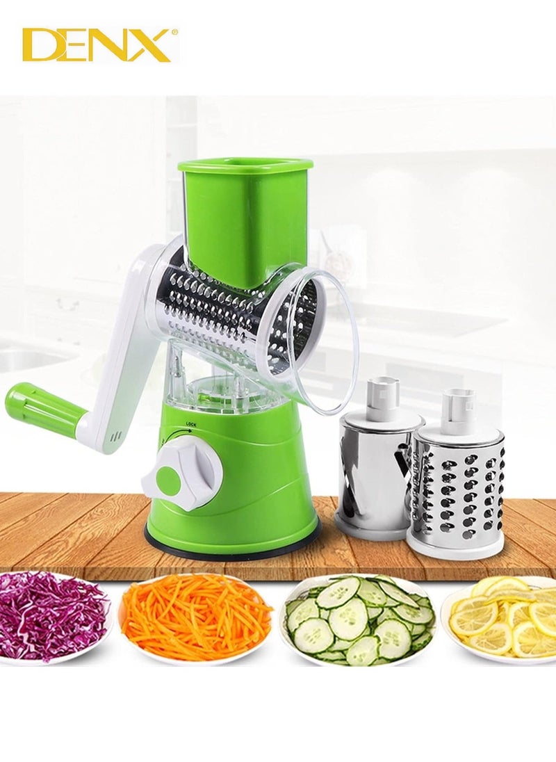 Denx Multi-Function Rotary Grater Vegetable Cutter, Vegetable Grater And Food Chopper For Kitchen, Dishwasher Safe Suitable For Chopping Vegetables Like Cucumber, Zucchini, Carrot, Potato, Etc. - Image 2