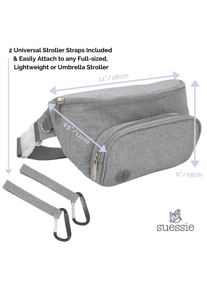 Suessie Fanny Pack Diaper Bag - with Baby Changing Pad & Waterproof Wipes Pocket - Stroller Organizer - Image 4