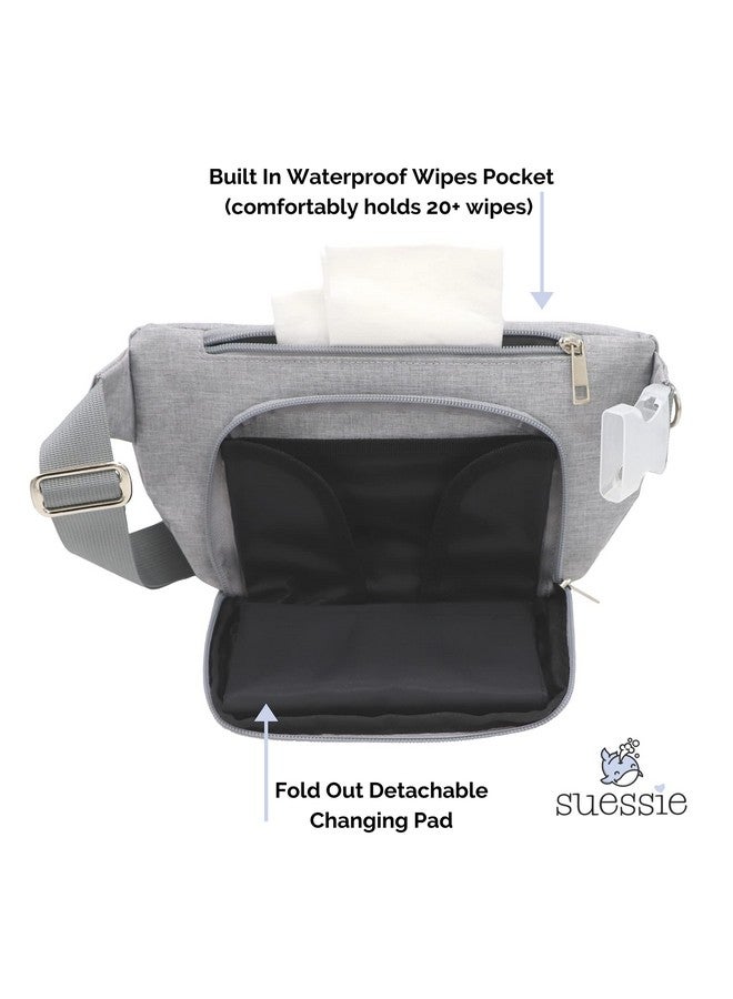 Suessie Fanny Pack Diaper Bag - with Baby Changing Pad & Waterproof Wipes Pocket - Stroller Organizer - Image 3