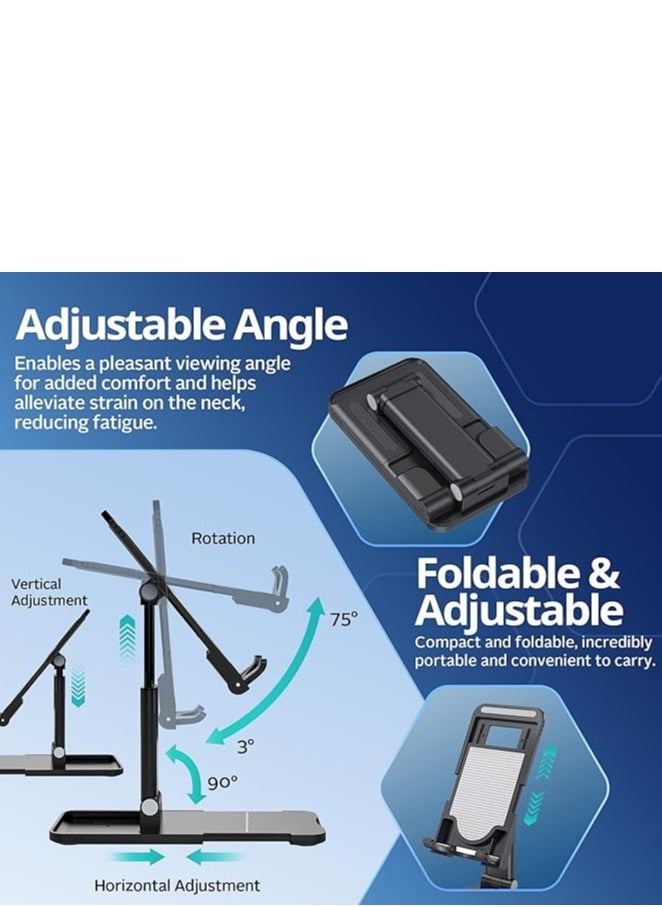 Bills Adjustable Mobile Phone Stand Table Mobile Phone Holder, Universal Foldable Mobile Phone Holder, Multi-Angle Adjustable Desk Mobile Phone Holder, Multi-Device up to 32.9 cm (12.9 Inches)  - Image 4