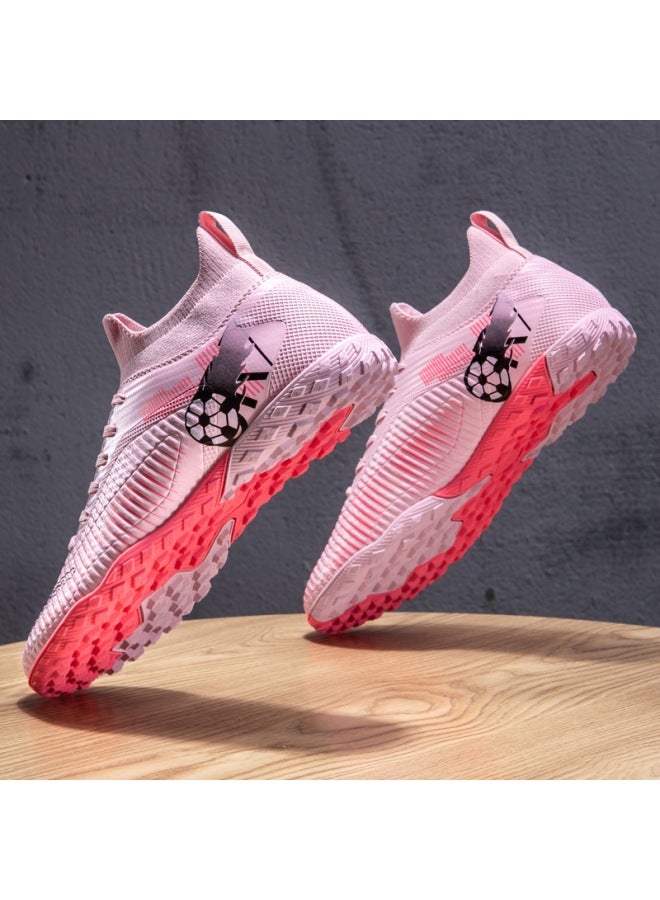 High-top Studded Football Shoes For Boys, Girls, And Adults, Breathable And Anti-slip Training Shoes, Long Studs Professional Sports Shoes