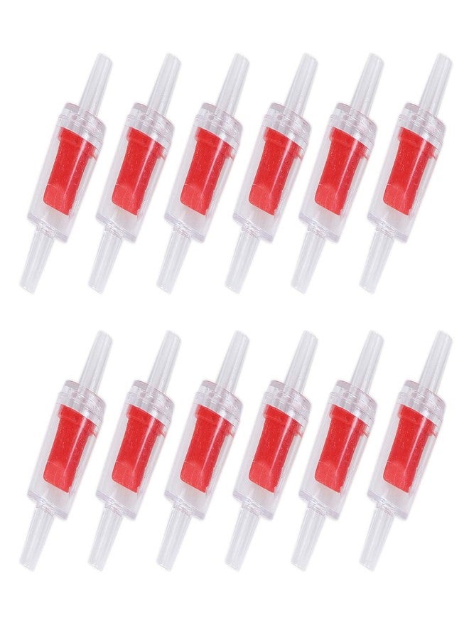 ALEGI Aquarium Air Tubing Accessories Non-Return Valves,Check Valve for 3/16 '' Fish Tank Air Line (Red 12 pcs) - Image 1