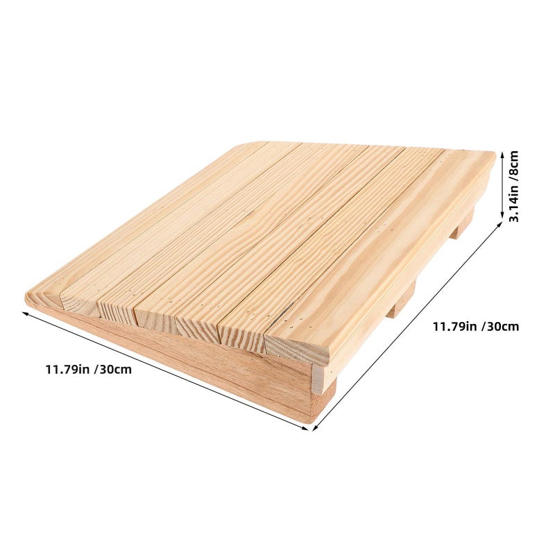 Wooden Wheelchair Ramp Curb Ramp Threshold Slope Pad 30.8 X 30 X 8 Cm For Home Steps Doorway Scooter Motorcycle - Image 3