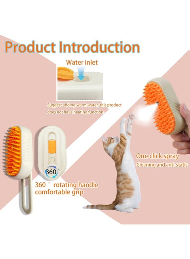 Cat and Dog Steam Brush Grooming Tool – 3 in 1 Steamy Pet Brush with Water Tank for Deshedding, Massage and Coat Cleaning - Image 3