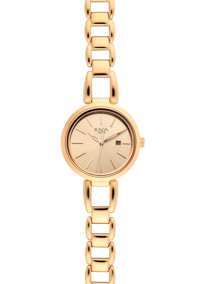 تيتان Raga Women's ia Trendsetter Rose Gold Watch