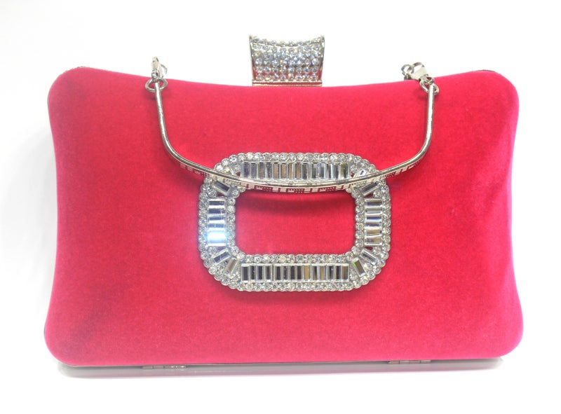 Rv Clasp Diamond Evening Bag Velvet Evening Dress Banquet Bag Party Diamond Evening Bag Ladies Clutch Bag - Image 1