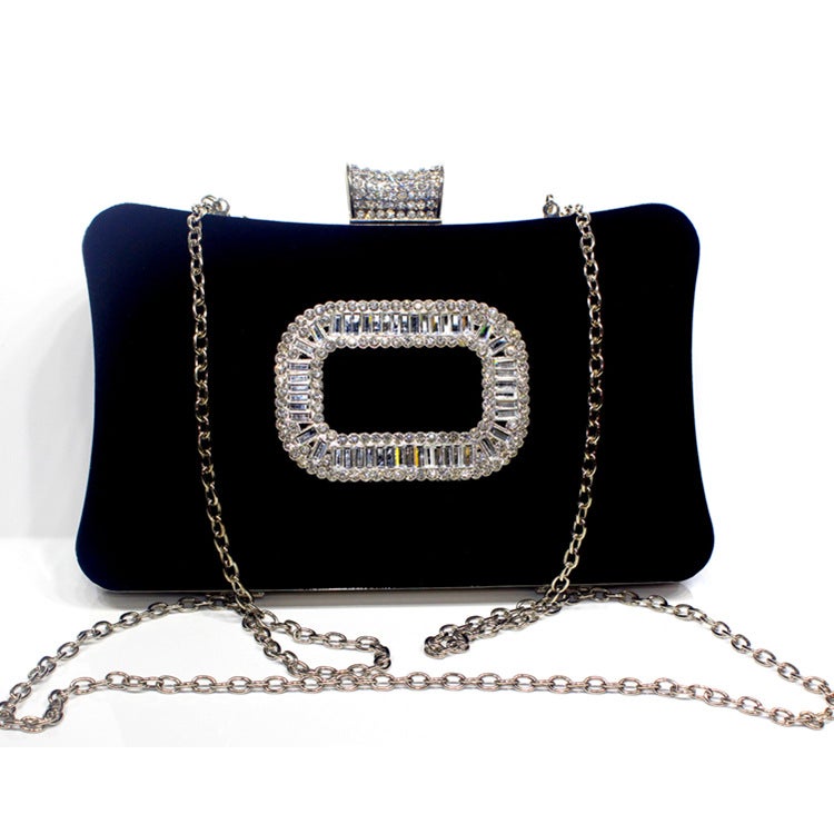 Rv Clasp Diamond Evening Bag Velvet Evening Dress Banquet Bag Party Diamond Evening Bag Ladies Clutch Bag - Image 2