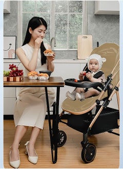 Baby Stroller, Portable And Foldable Travel Stroller For Baby Newborn, Lightweight Pram With Detachable Table And Bassinet 747-9 Khaki - pzsku/Z272630520A90BC80AEC3Z/45/_/1735890677/cb5437e0-571f-49bc-aebd-bcf1881ca991