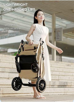 Baby Stroller, Portable And Foldable Travel Stroller For Baby Newborn, Lightweight Pram With Detachable Table And Bassinet 747-9 Khaki - pzsku/Z272630520A90BC80AEC3Z/45/_/1735890679/ded644a2-da8f-4a25-920b-c8fdd77720e2