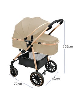 Baby Stroller, Portable And Foldable Travel Stroller For Baby Newborn, Lightweight Pram With Detachable Table And Bassinet 747-9 Khaki - pzsku/Z272630520A90BC80AEC3Z/45/_/1735891251/d180a4cc-d493-4d1b-89f6-fadd509e8a75