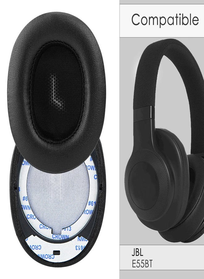 Linkidea وسادات أذن بديلة من لينكيديا لسماعات JBL E55BT (جلد بروتين/أسود) - Image 3