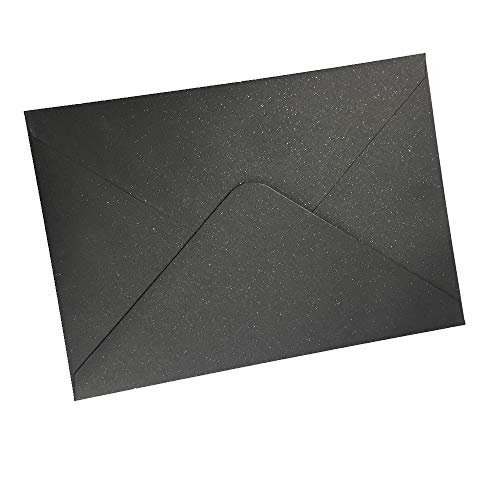 Lucky Star 25 PCS Pearl Black A7 Envelopes,5.35 x 7.7 inches, Perfect for 5x7 Weddings Invitation Cards,Birthday Greeting RSVP Invite - Image 1