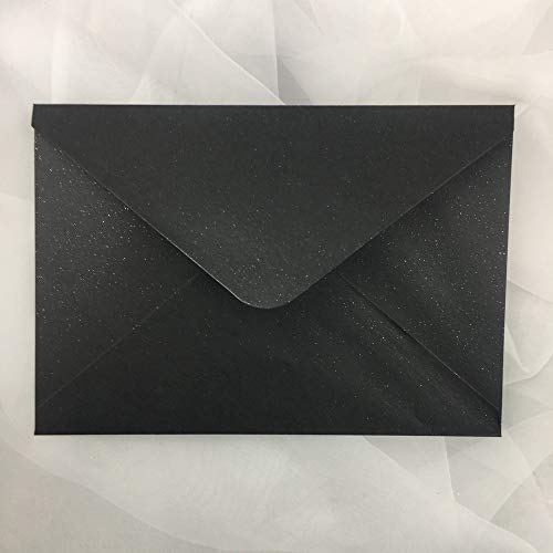 Lucky Star 25 PCS Pearl Black A7 Envelopes,5.35 x 7.7 inches, Perfect for 5x7 Weddings Invitation Cards,Birthday Greeting RSVP Invite - Image 5