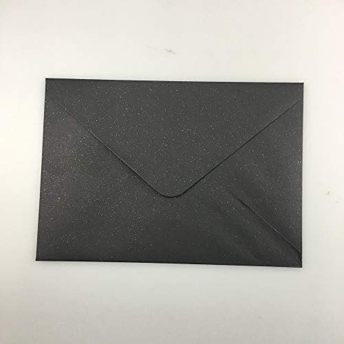 Lucky Star 25 PCS Pearl Black A7 Envelopes,5.35 x 7.7 inches, Perfect for 5x7 Weddings Invitation Cards,Birthday Greeting RSVP Invite - Image 3