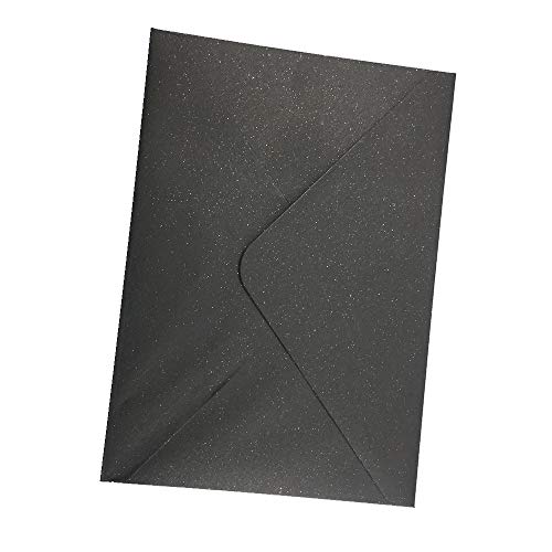 Lucky Star 25 PCS Pearl Black A7 Envelopes,5.35 x 7.7 inches, Perfect for 5x7 Weddings Invitation Cards,Birthday Greeting RSVP Invite - Image 2