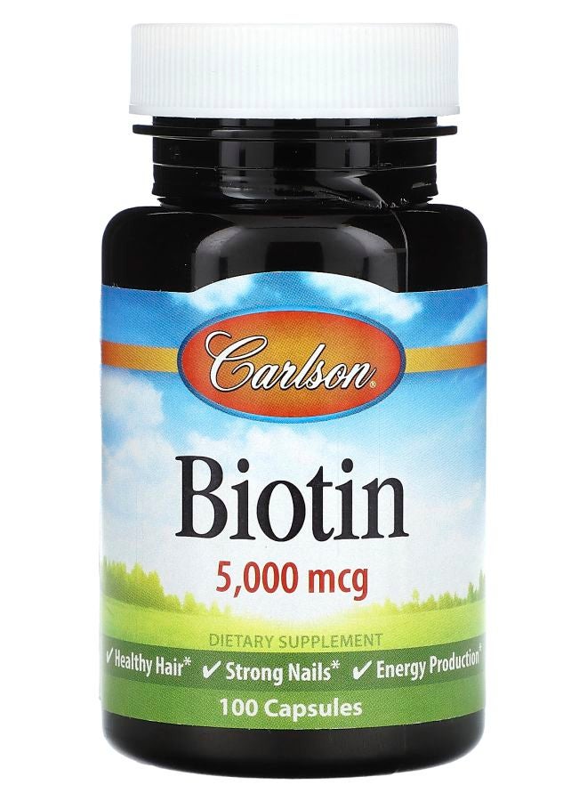Biotin 5000 mcg 100 Capsules