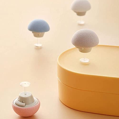 SHFTI - Mushroom Quilt Fixing Clips - Duvet Cover Holder with Buttons - Non-Slip Blanket Pins - Durable Cotton Design - Easy Install & Remove - for Quilts, Sheets, Curtains, Towels, 8 Pack (Blue) - Image 5