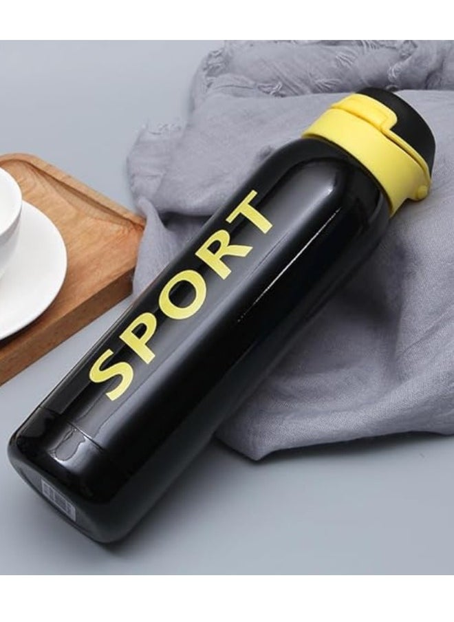 Stainless Steel Sports Water Bottle – Vacuum Insulated & Leak Proof (500Ml, Black)
