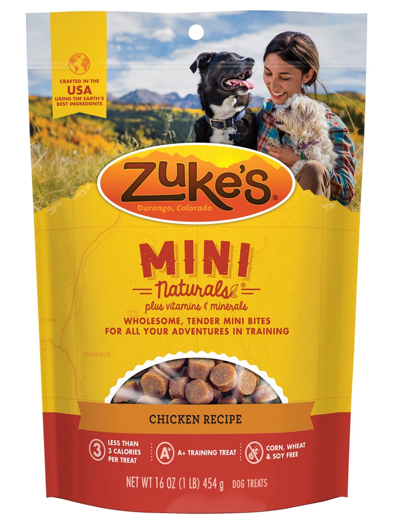 Zuke's Mini Naturals Dog Training Treats, Soft Mini Dog Treats with Vitamins & Minerals, Made for All Breed Sizes Chicken, 16 Ounce (Pack of 2) - Image 2