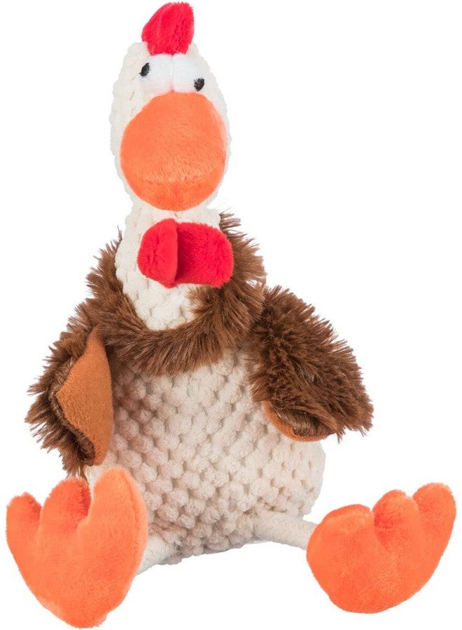 تريكسي لعبة تريكسي المحشوة على شكل ديك تصدر صوت صرير للكلاب، مصنوعة من مادة آمنة للمضغ، تحفز العقل، تتميز بالصوت، مناسبة لجميع سلالات الكلاب، 22 سم (قد يختلف اللون) - Image 1