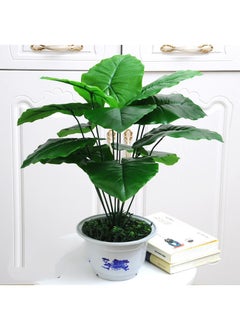 Generic 12 Forked Branches Simulated Plant Bonsai With Plastic Flower Pots Indoor Living Room Decoration Simulated Green Plants Potted Plants Artificial Flower Decorations Bonsai  - Image 1