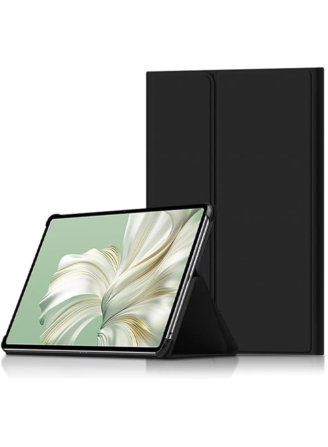 إيروريكس حافظة واقية مناسبة لجهاز Huawei Matebook E مع حامل قابل للطي ولوحة مفاتيح تعمل باللمس بتقنية البلوتوث Drr-W76 مع امتصاص مغناطيسي باللون الأسود - Image 1