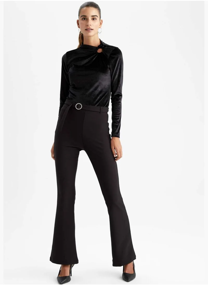 DeFacto Woman Flare Fit Woven Trousers