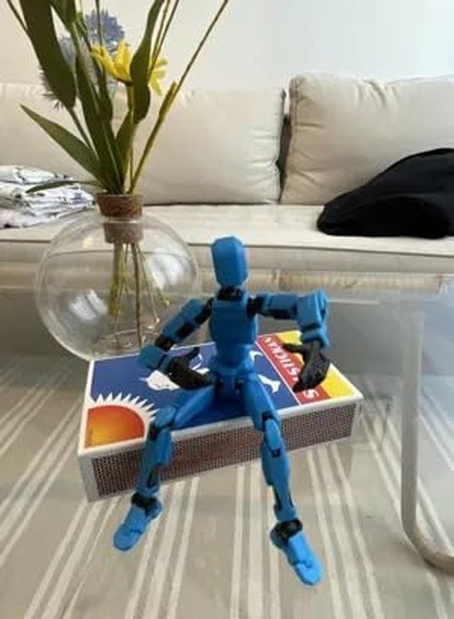Beoals Robot Assemble,Lucky Robot 13 Action Figure, Creative 3D Printed Action Figure, Multi Jointed Action Figures Desktop Decorations for Kids Adult (Pack of-1) (Blue) - Image 4
