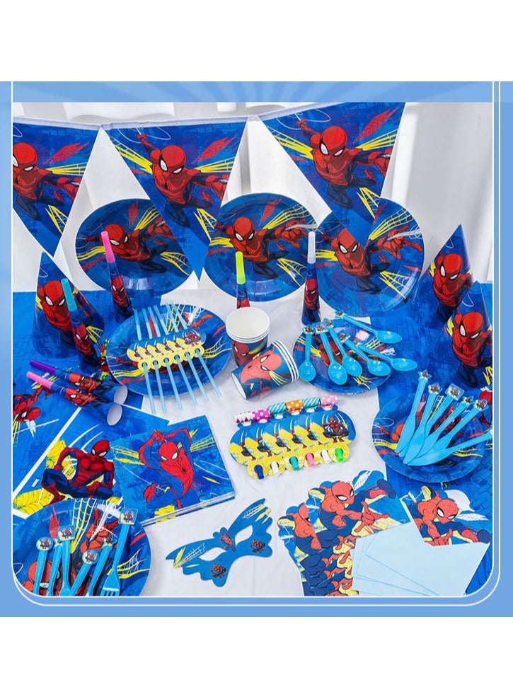 40-piece Spider-Man themed birthday party disposable supplies set  - Image 4