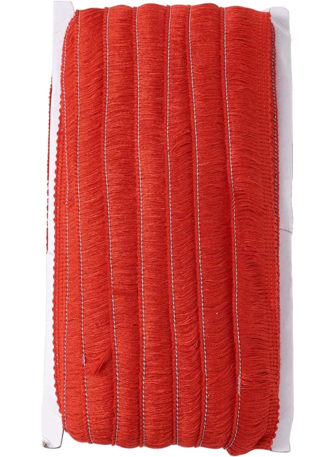 27 Yards 25mm Polyester Fringe Trim 1 Inch Fabric Lace Trim Tassel DarkRed for Sewing Craft Dress Clothing Decoration - Image 5