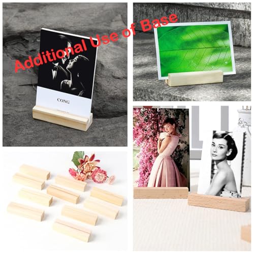Desi Rang DesiRang Acrylic Sign Holder with Wooden Base (5x7 in (A5), Straight/Slant placing, 2 side, Pack of 6) Clear Display Table Sign Picture Frame Flyer Menu Stand Office Wedding Restaurant Hotel Home - Image 5
