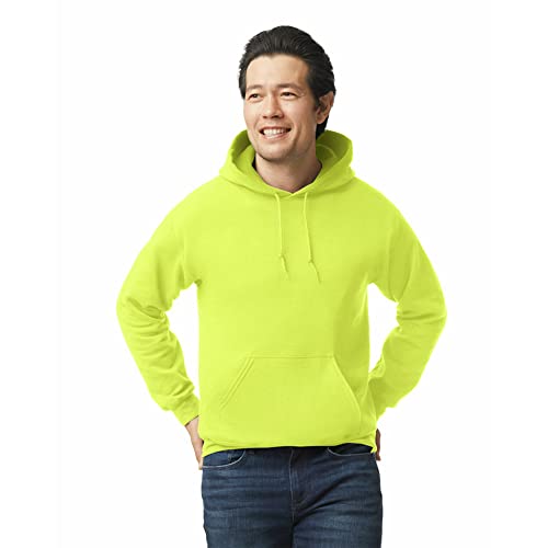 Gildan Adult Fleece Hoodie Sweatshirt, Style G18500, Multipack, Safety Green (1-Pack), Small - Image 1