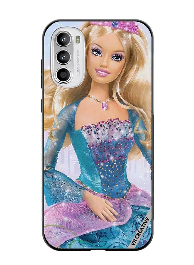VR CREATIVE Protective Case Cover For Motorola Moto G82 Blue Barbie Design Multicolour - Image 1