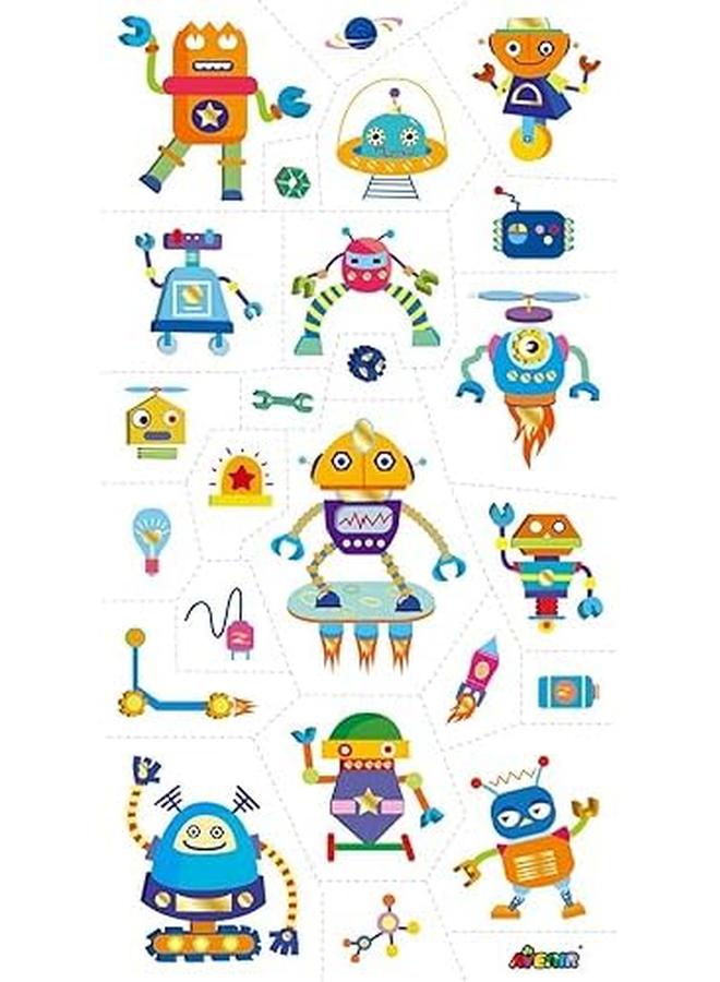 Avenir Tattoo Sticker Robot 50Pc Set Of Temporary Tattoos High Quality Water Based Ink Safe And Easy To Apply And Remove Lasts 3 5 Days For Kids 3 Plus - Image 3