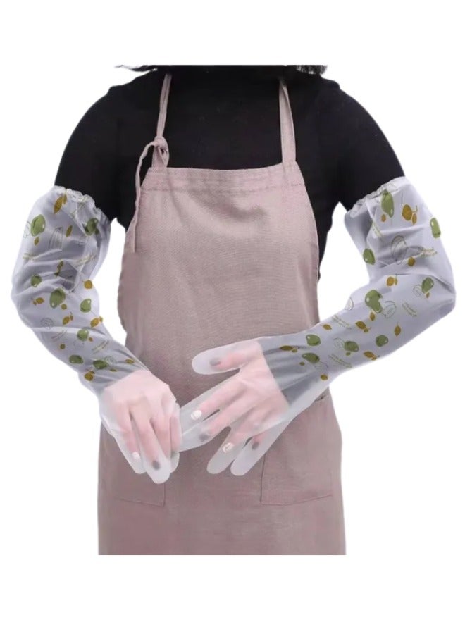 Long Arm Disposable Non-Slip Gloves Household Cleaning Dishwashing Gloves (10 Pieces) - Image 2