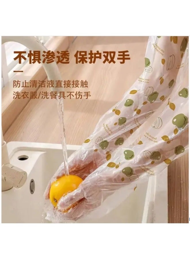Long Arm Disposable Non-Slip Gloves Household Cleaning Dishwashing Gloves (10 Pieces) - Image 3