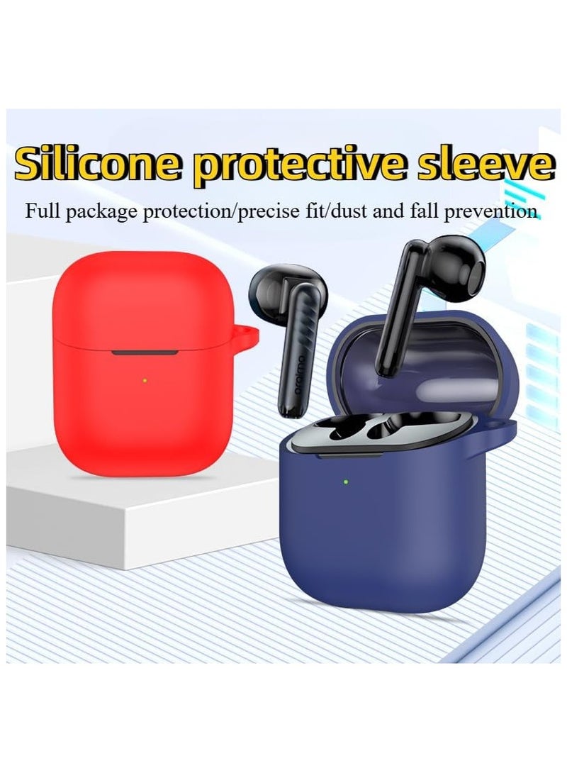 Earphone Protective Case Suitable For Oraimo Freepods Neo Otw 330s  Cover Shockproof Shell Washable Silicone Housing Anti Dust Sleeve Frame (Red)  - Image 4