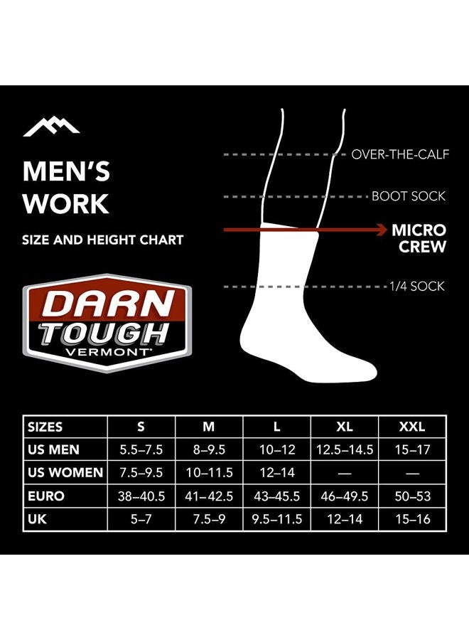 Darn Tough Steely Micro Crew Cushion Socks - Men's Graphite Medium - Image 4